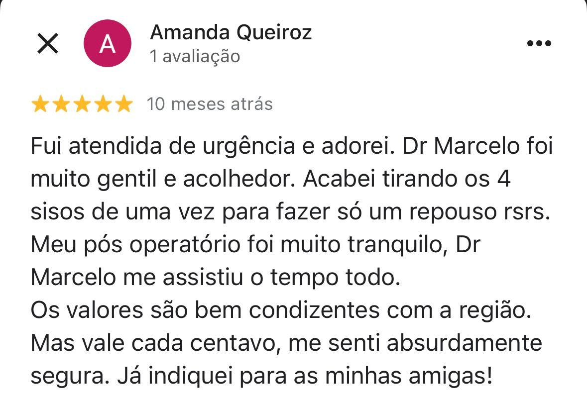 Avaliação Amanda Queiroz — Google